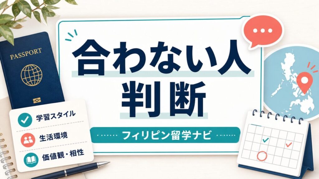 フィリピン留学ナビが合わない人を相談前に判断する記事サムネイル