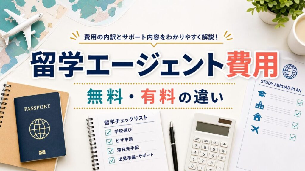 留学エージェント費用と無料有料の違い