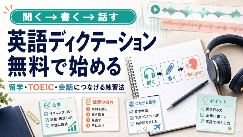 英語ディクテーションを無料で始める手順