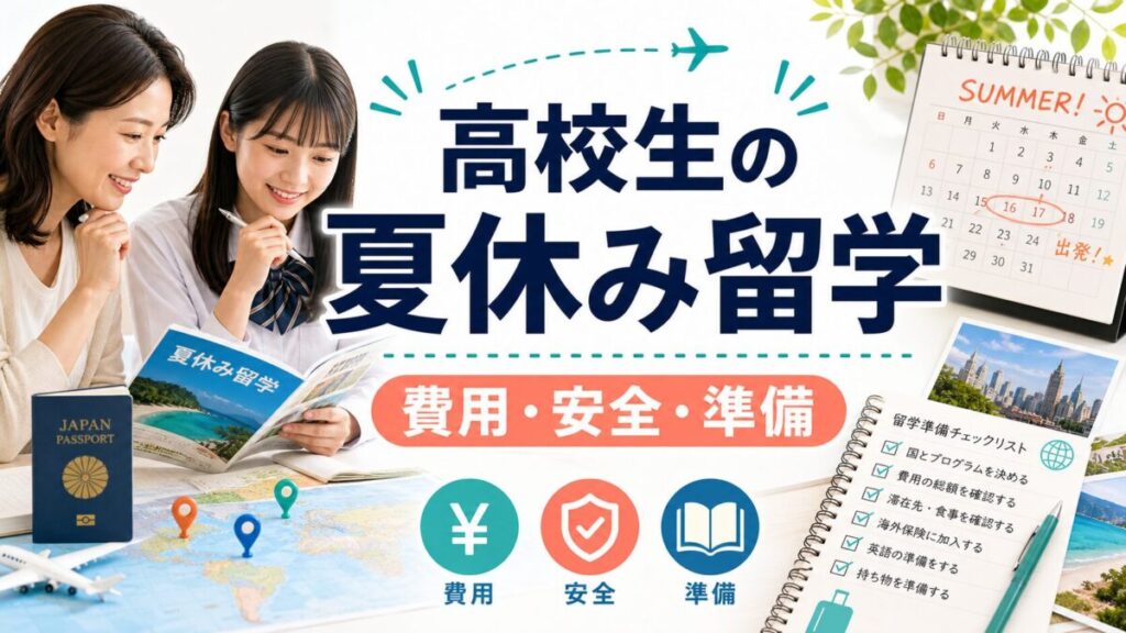 高校生の夏休み留学で費用・安全・準備を確認するサムネイル