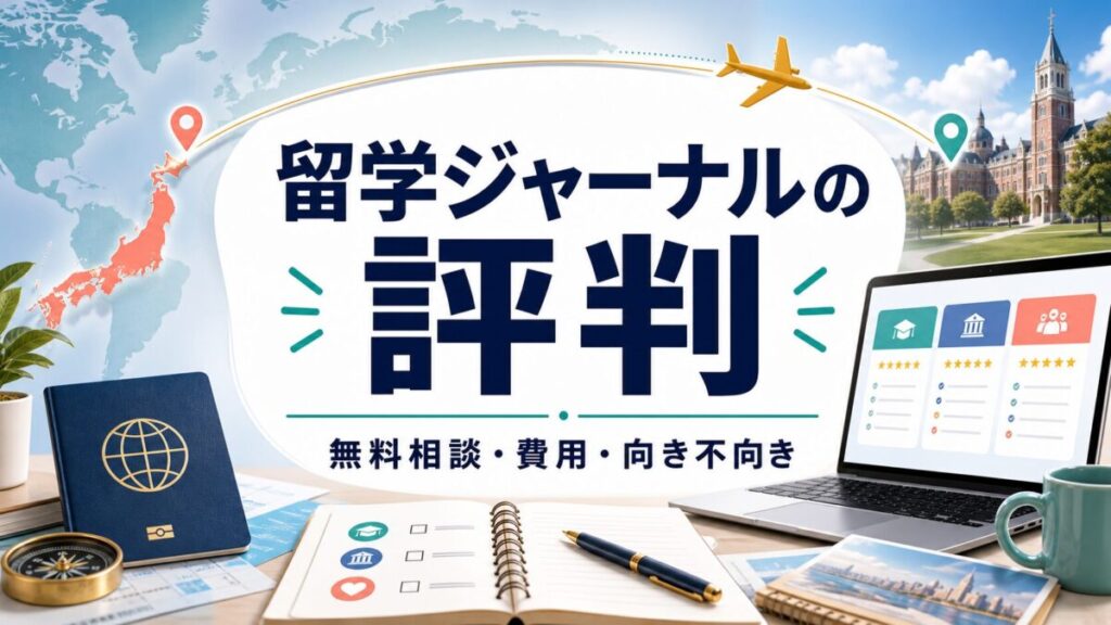 留学ジャーナルの評判を無料相談・費用・向き不向きで整理する記事アイキャッチ