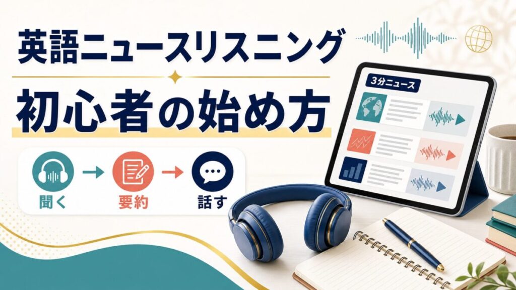 英語ニュースリスニング初心者向けの聞く要約話す練習サムネイル