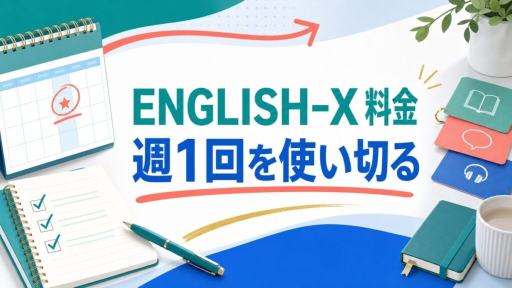 ENGLISH-Xの料金と週1回を使い切る判断軸を示すサムネイル