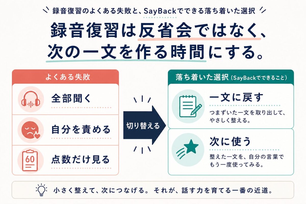 録音復習を反省会にしないための失敗と解決策