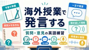 海外の授業で発言できない人向けの英語練習サムネイル