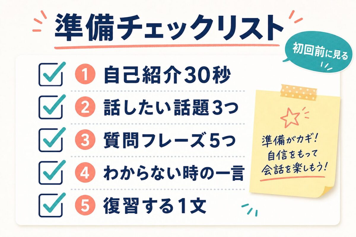 italkiフリートーク初回前の準備チェックリスト