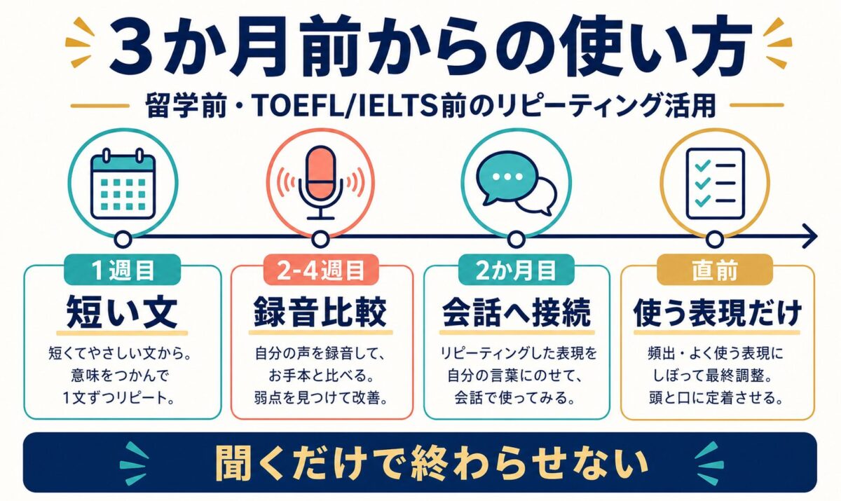 3か月前からのリピーティング活用タイムライン
