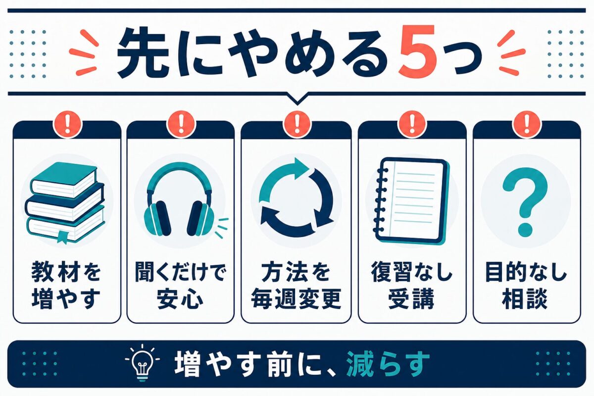 学習法迷子を防ぐために先にやめる5つの行動