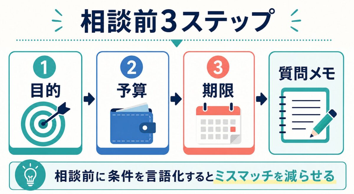 フィリピン留学ナビへ相談する前に目的予算期限を整理する3ステップ図解