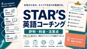 AI生成：ゴシック体のSTAR’S英語コーチング評判・料金・注意点サムネイル