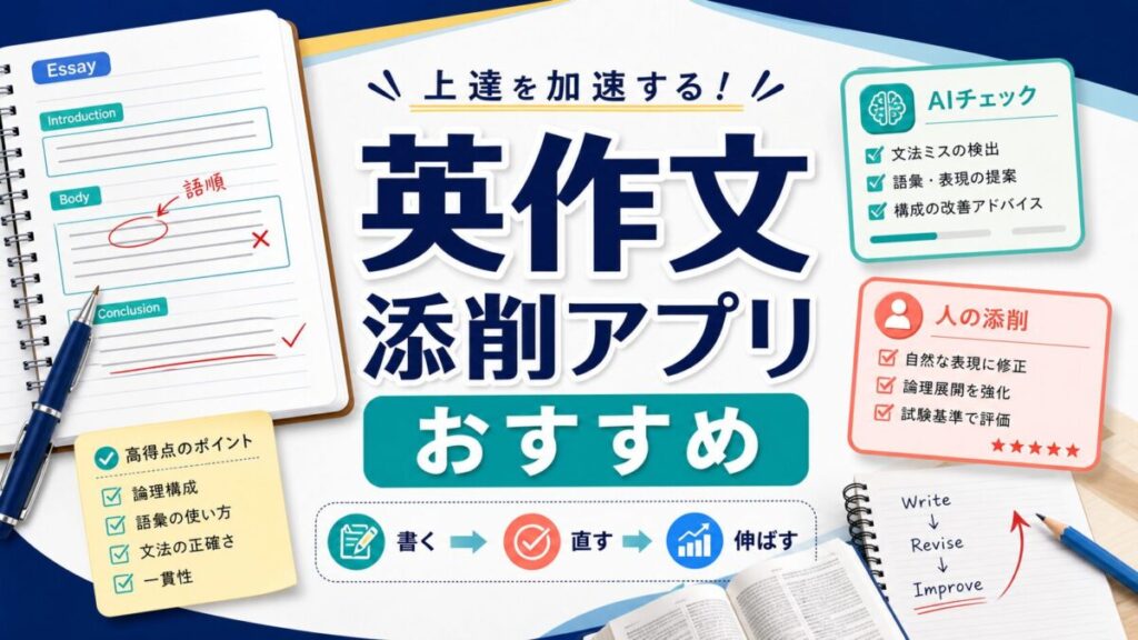英作文添削アプリおすすめの記事サムネイル