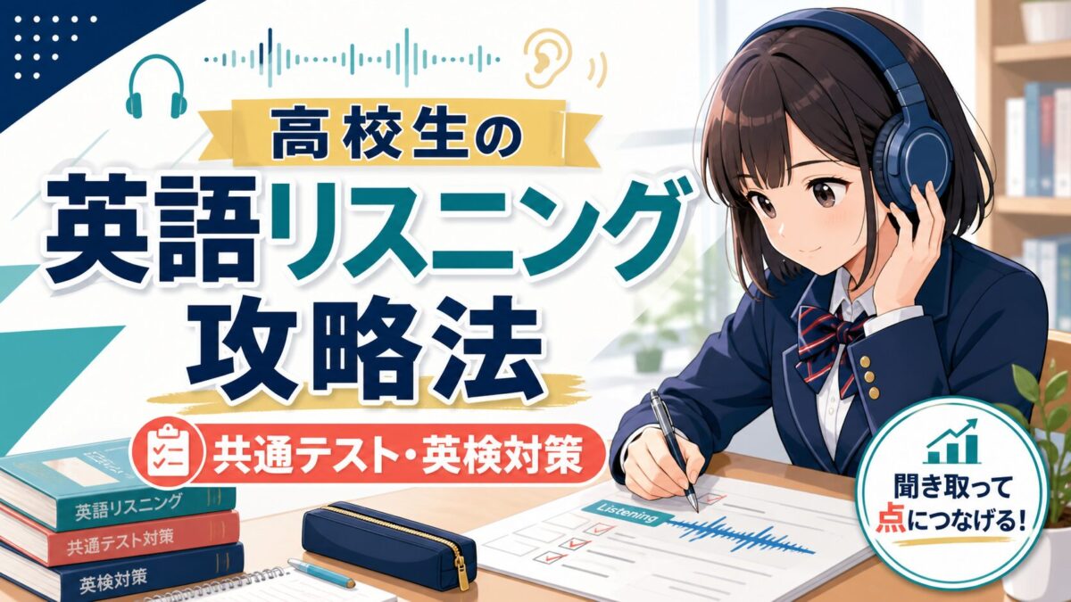 高校生の英語リスニング攻略法 共通テスト・英検対策のアイキャッチ