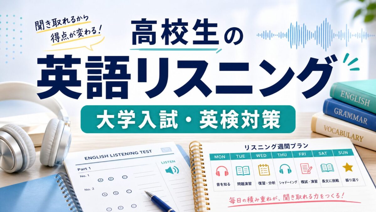 高校生の英語リスニングを大学入試と英検対策向けに整理したサムネイル