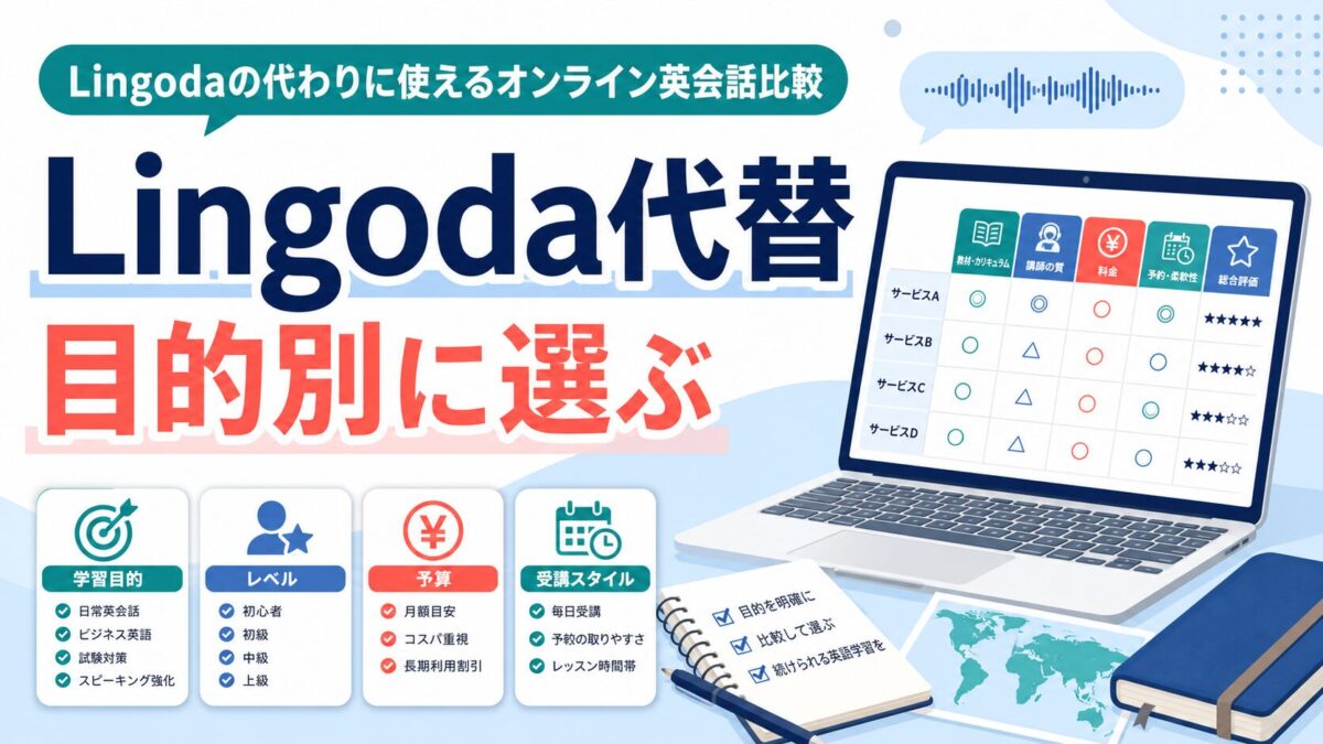 Lingoda代替オンライン英会話を目的別に選ぶ比較サムネイル