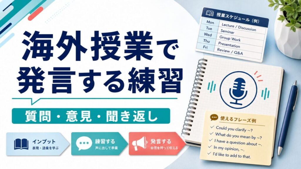 海外の授業で発言する練習のサムネイル