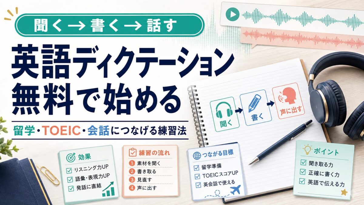 英語ディクテーションを無料で始める手順