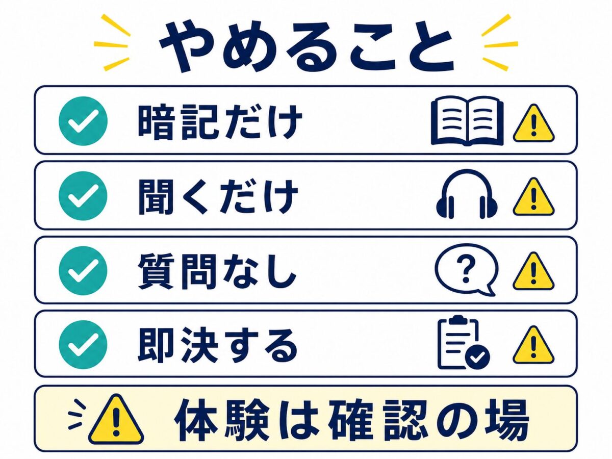 TORAEL無料体験前に暗記だけ聞くだけ質問なし即決を避ける図