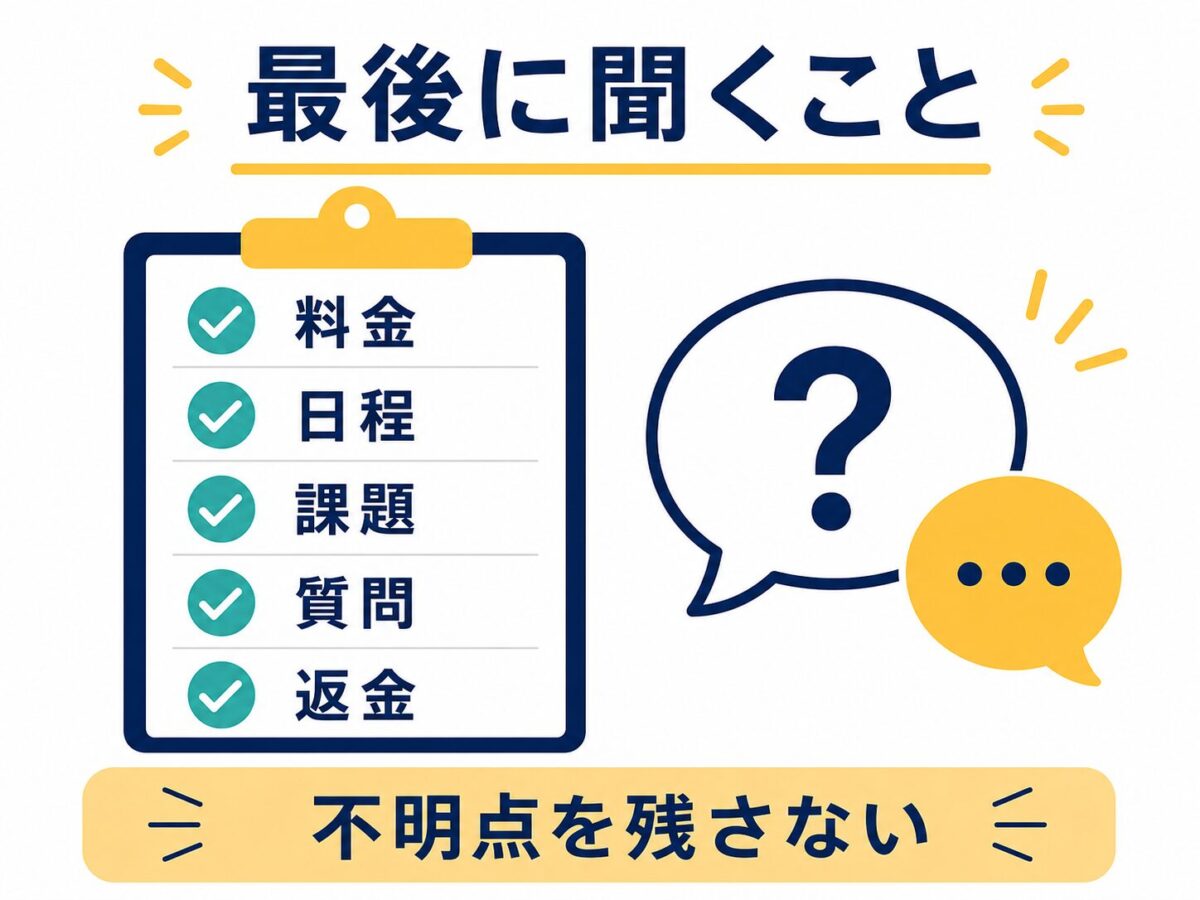 TORAEL無料体験後に料金日程課題質問返金を確認するチェックリスト