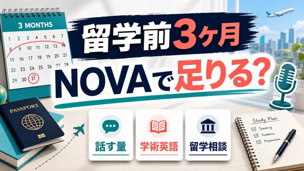 留学前3ヶ月にNOVAで足りるかを判断する記事サムネイル