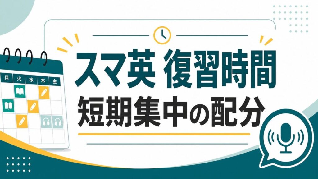 スマ英の短期集中で復習時間をどう確保するかを示すサムネイル