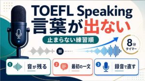 TOEFL Speakingで言葉が出ない人向けの練習順サムネイル