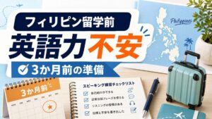 フィリピン留学前の英語力不安と3か月前の準備